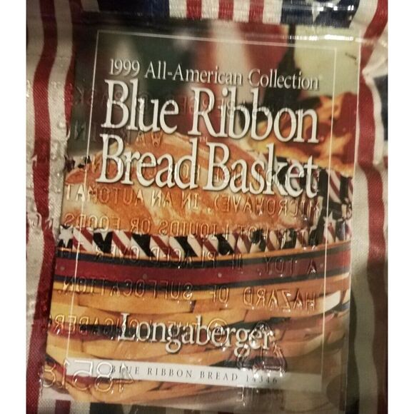 Vintage Longaberger 1999 All American Collection Blue Ribbon Bread Basket - Picture 7 of 7